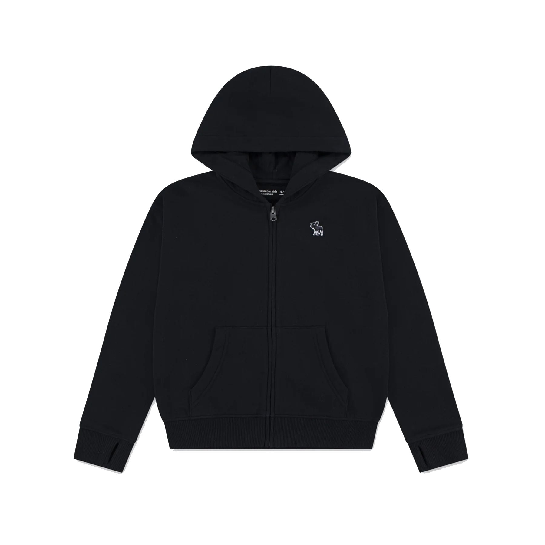 Grey full-zip hoodie