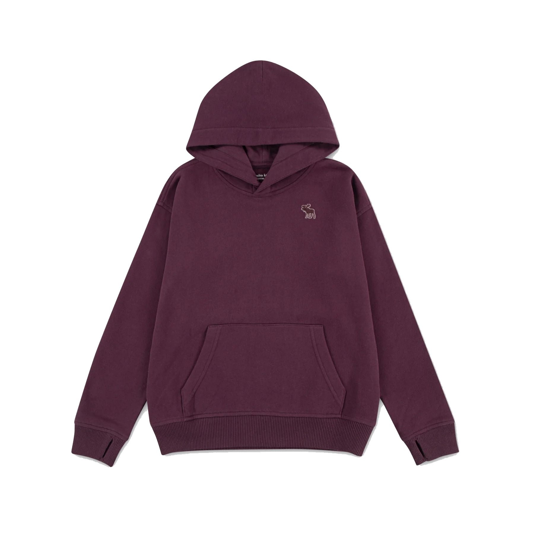 Plain, solid color hoodie in wine red