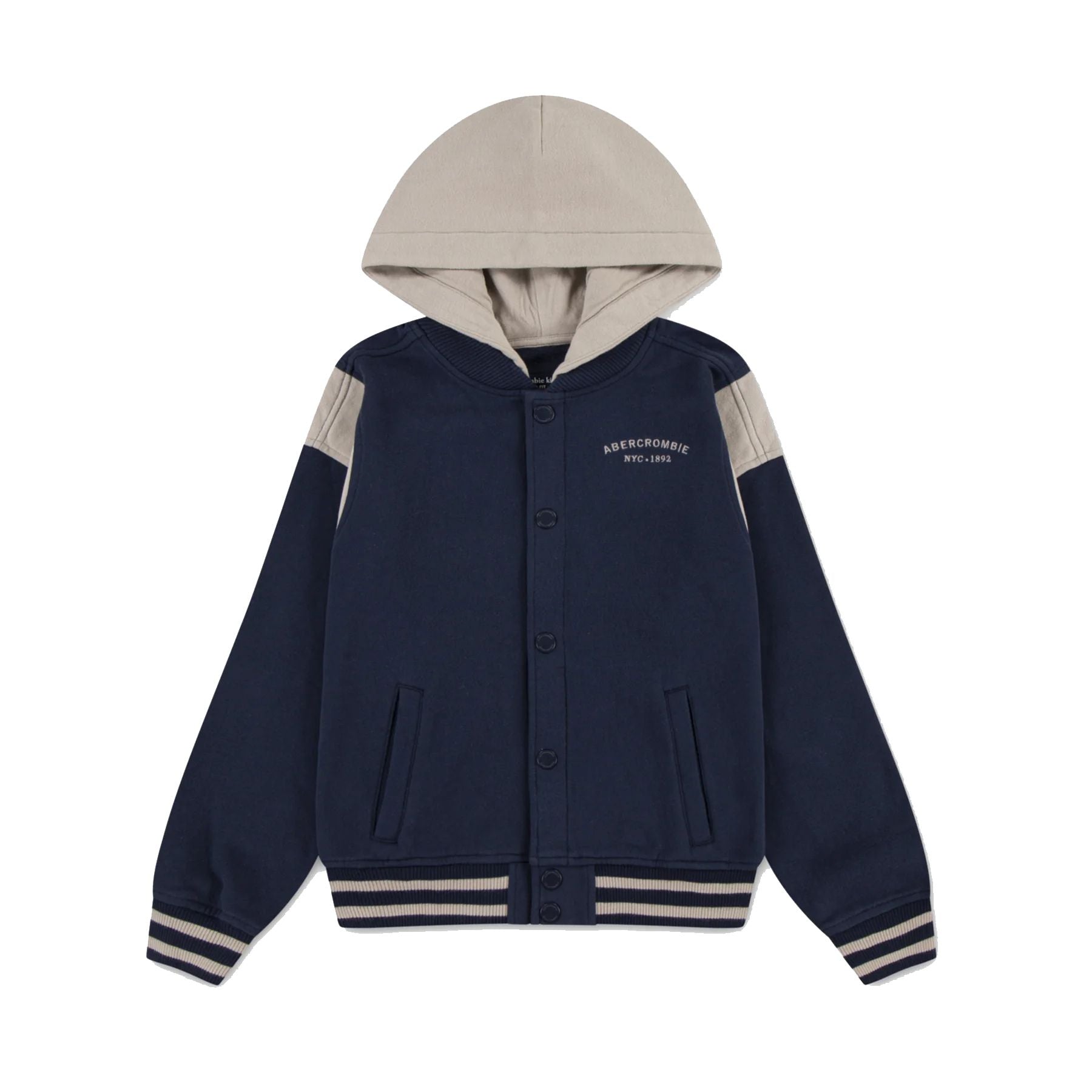 Checked shirt jacket with hood