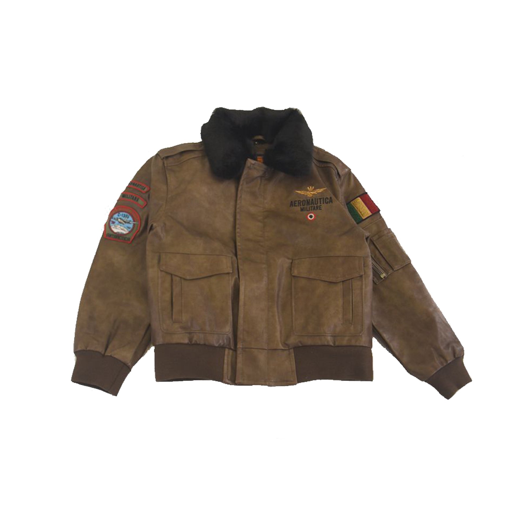 Air Force Faux Leather Bomber Jacket