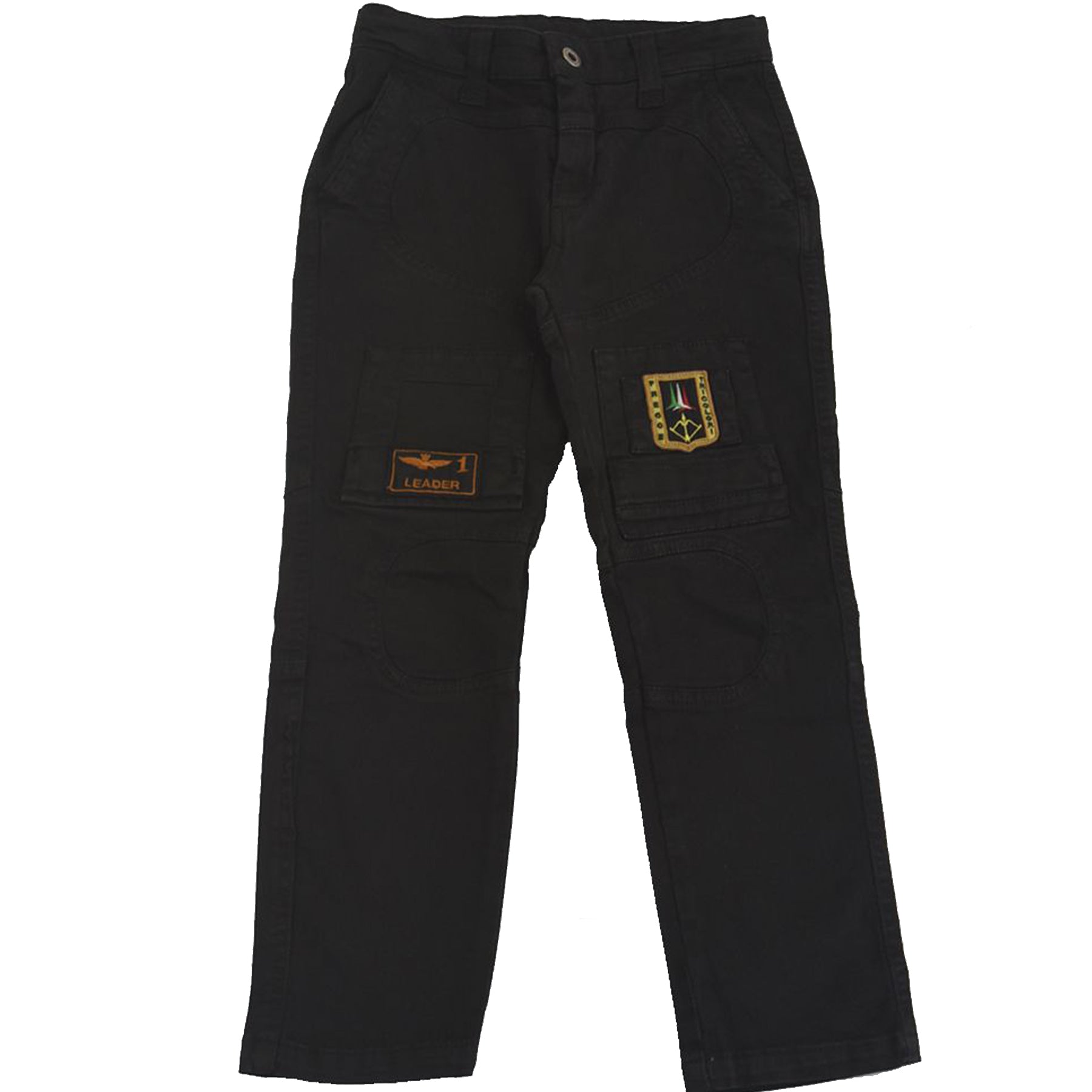 Aeronautica Militare Gabardine Trousers with Logo Patch