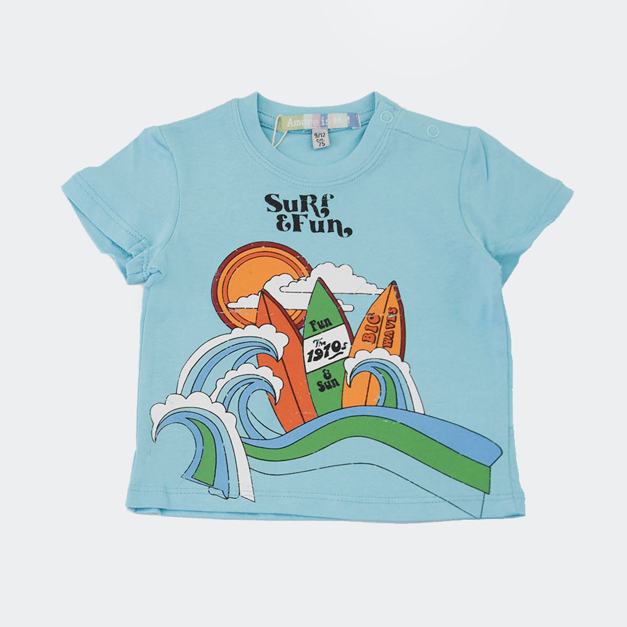 Amore is me Surf print T-shirt