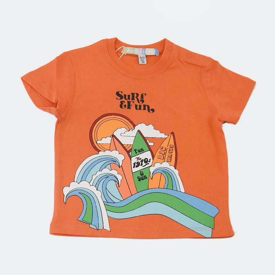 Amore is me Surf print T-shirt