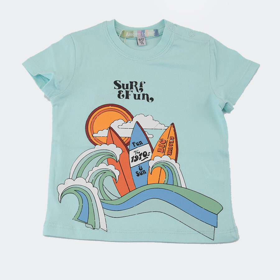Amore is me Surf print T-shirt
