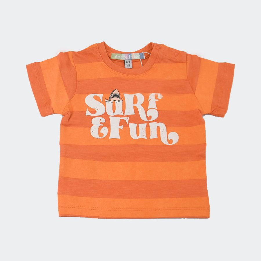 Love is me Striped Pattern T-shirt