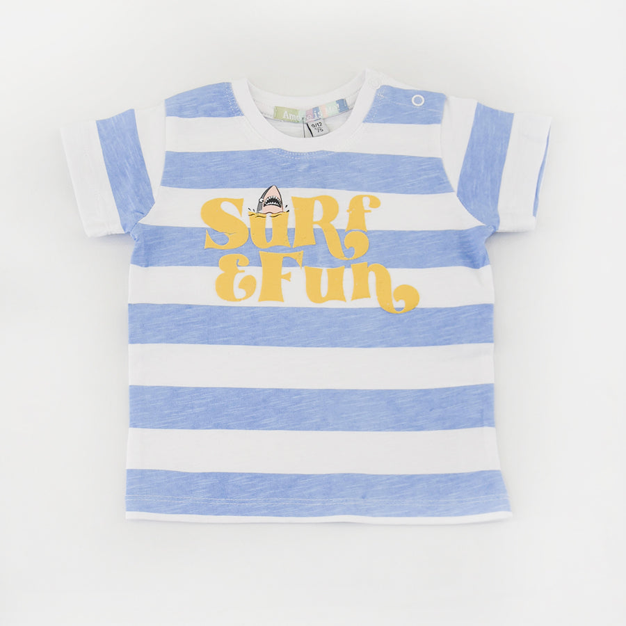 Love is me Striped Pattern T-shirt