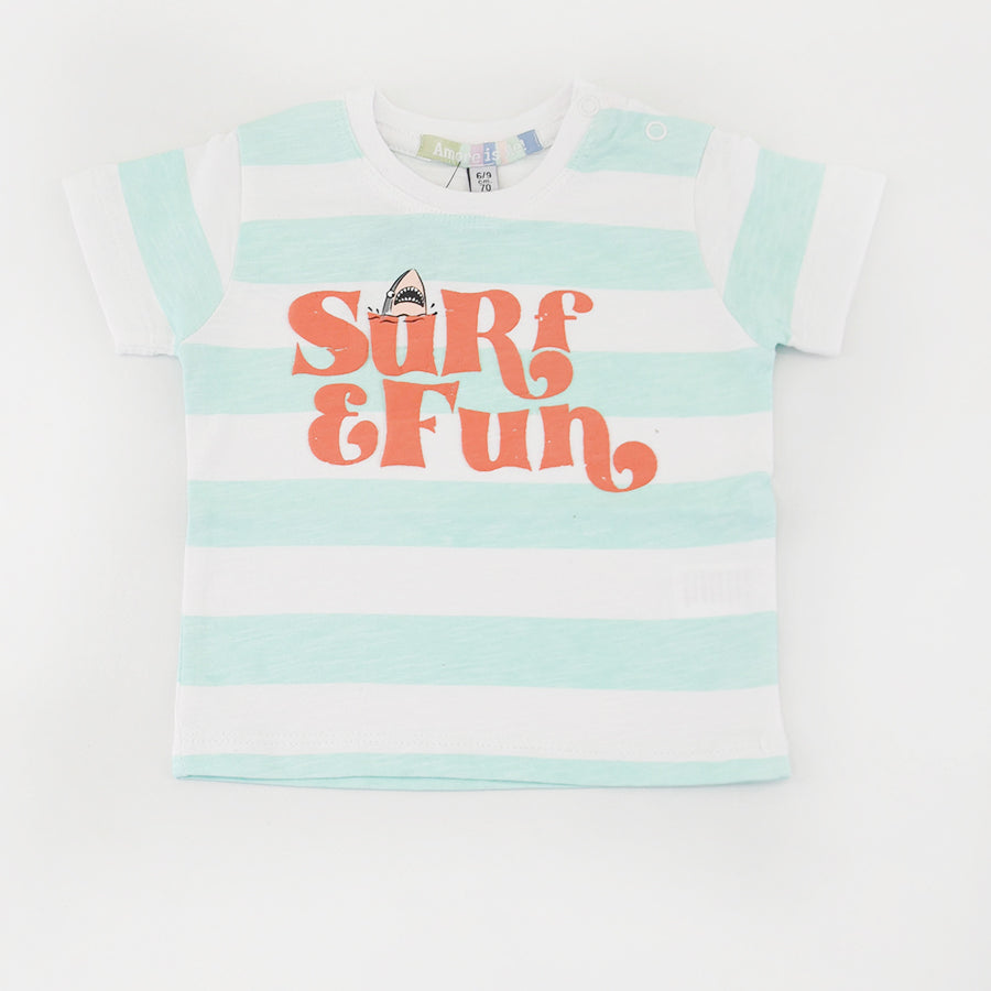 Love is me Striped Pattern T-shirt