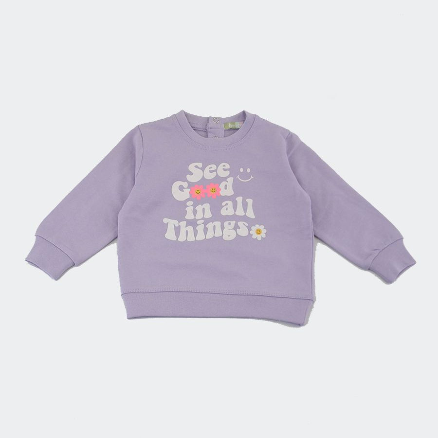 Love is me Printed Crewneck Sweatshirt