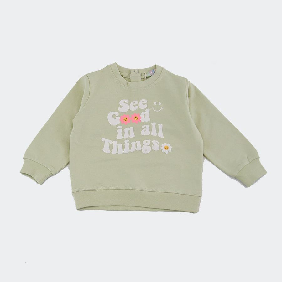 Love is me Printed Crewneck Sweatshirt