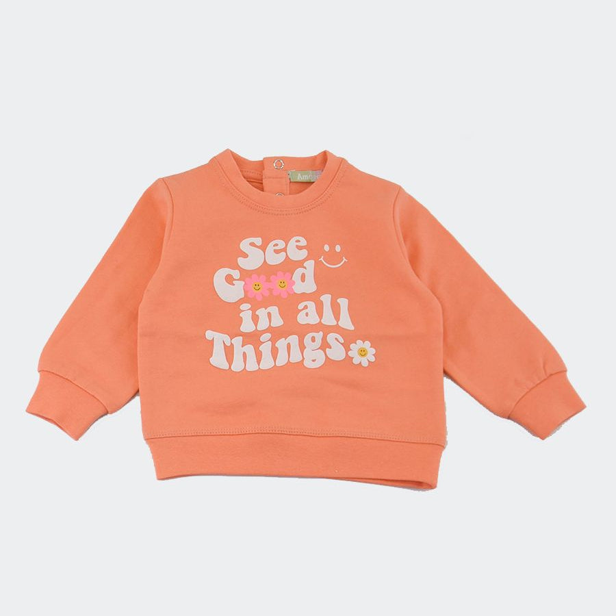 Love is me Printed Crewneck Sweatshirt