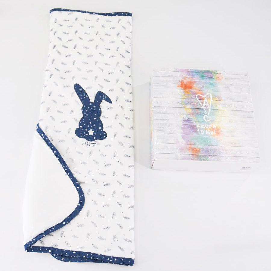Love is me Bunny Pattern Blanket