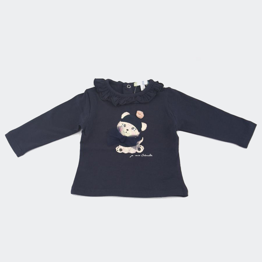 Amore is me Crew Neck T-shirt with Print and Tulle