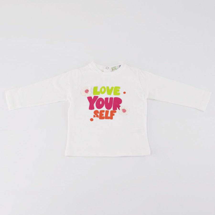 Amore is me Crew Neck T-shirt with Print and Patch