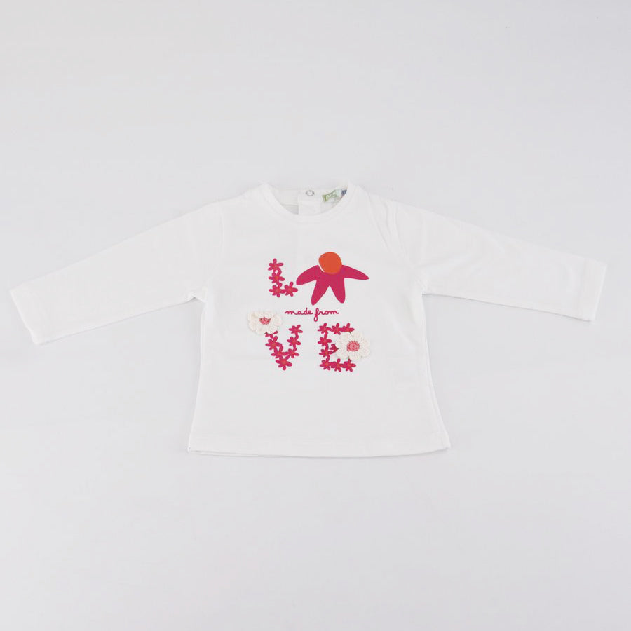 Amore is me Crew Neck T-shirt with Print and Patch