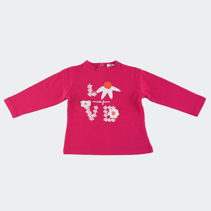 Amore is me Crew Neck T-shirt with Print and Patch