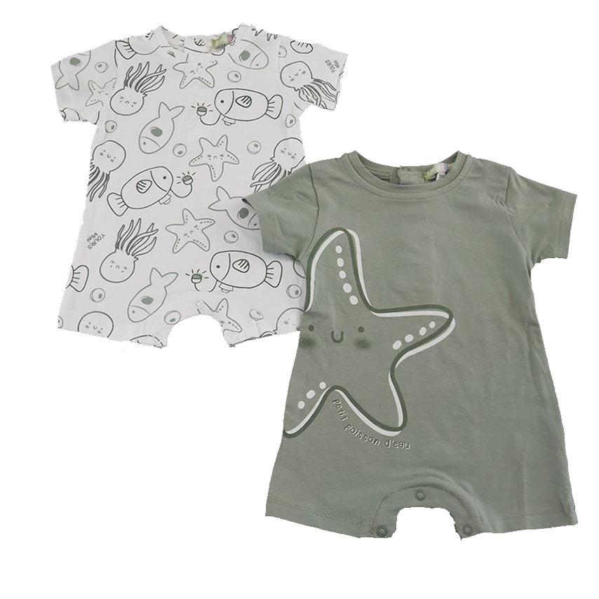 Amore is me Printed Two-Pack Romper