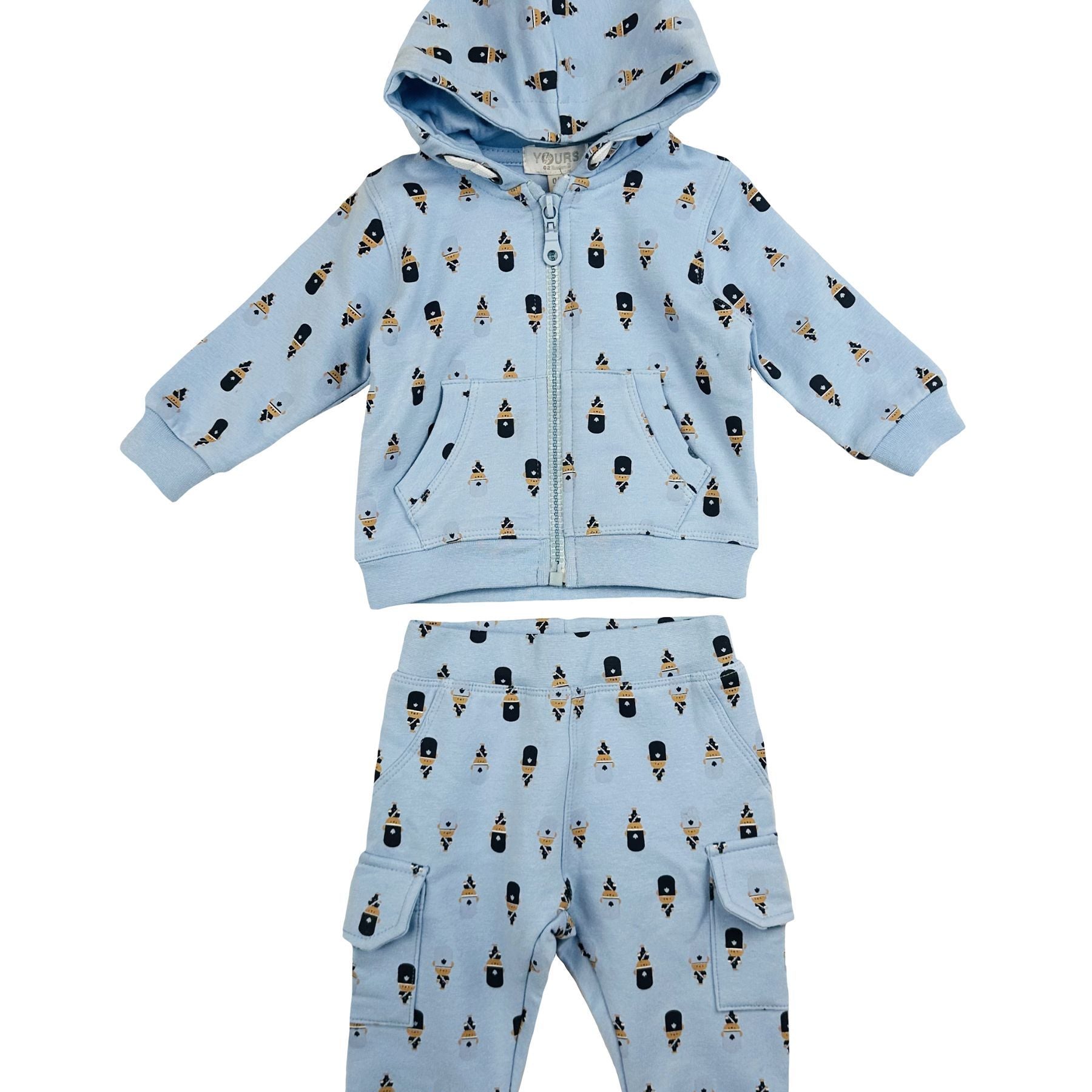 Amore is me Sportswear Full Zip Hoodie with Light Blue Trousers