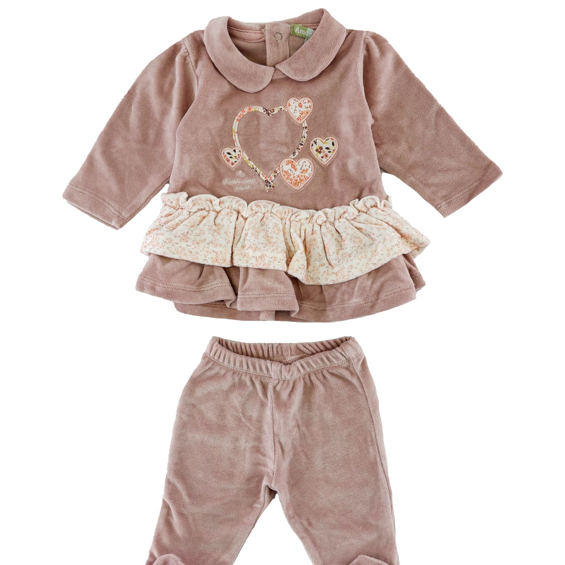 Amore is me Two-Piece Romper with Embroidery