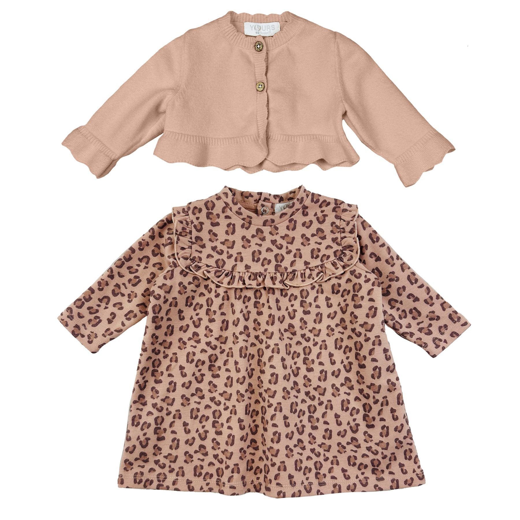 Love is me Sportswear Cardigan and Dress Set