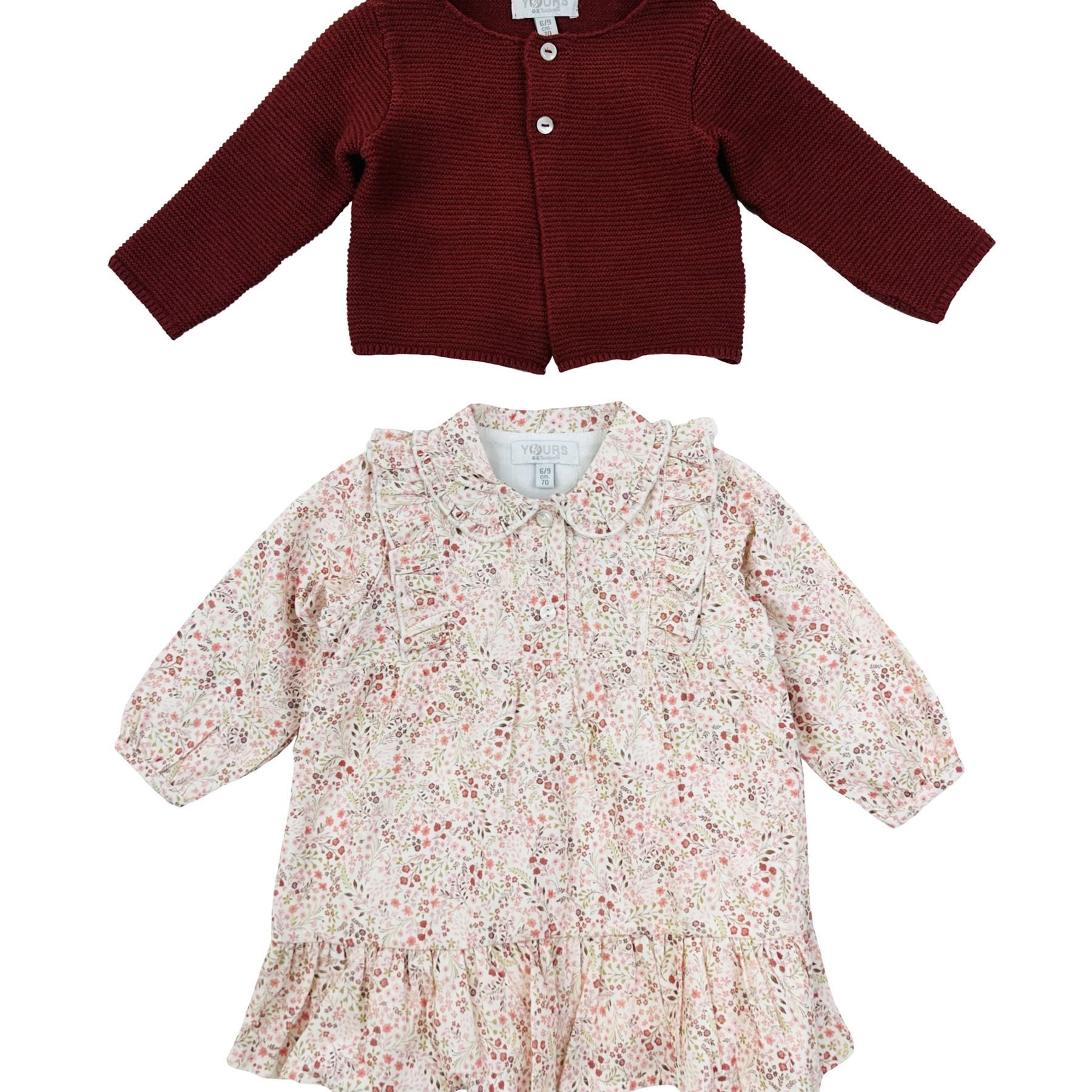 Love is me Sportswear Cardigan and Dress Set