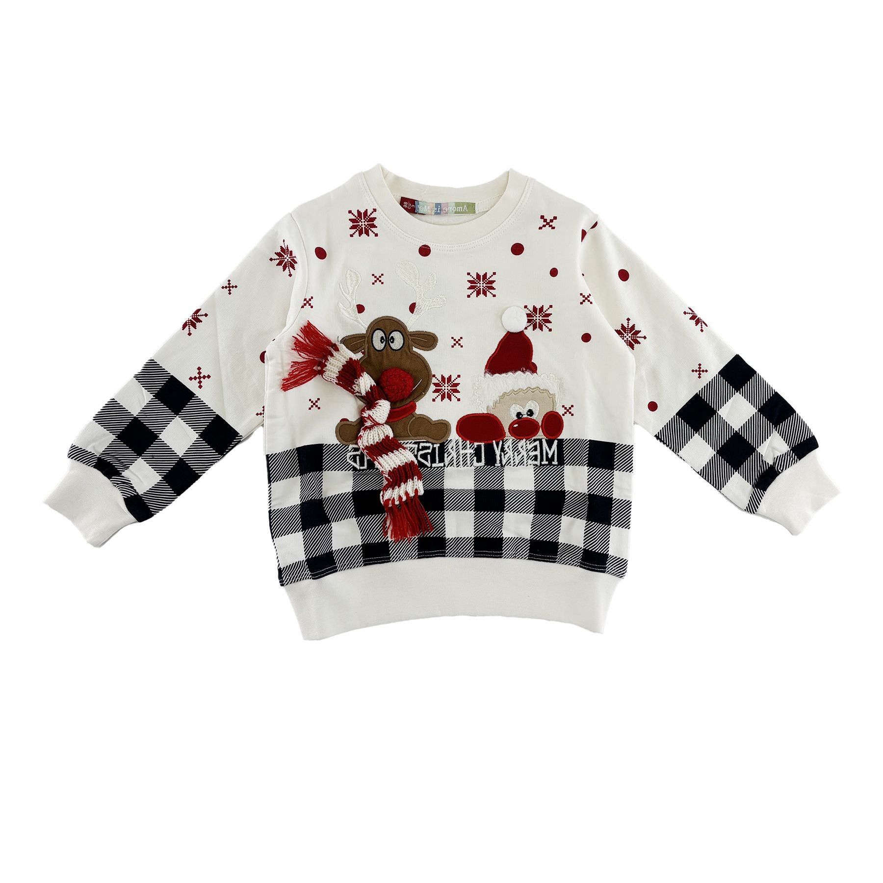 Love is me White Christmas Theme Crewneck Sweatshirt