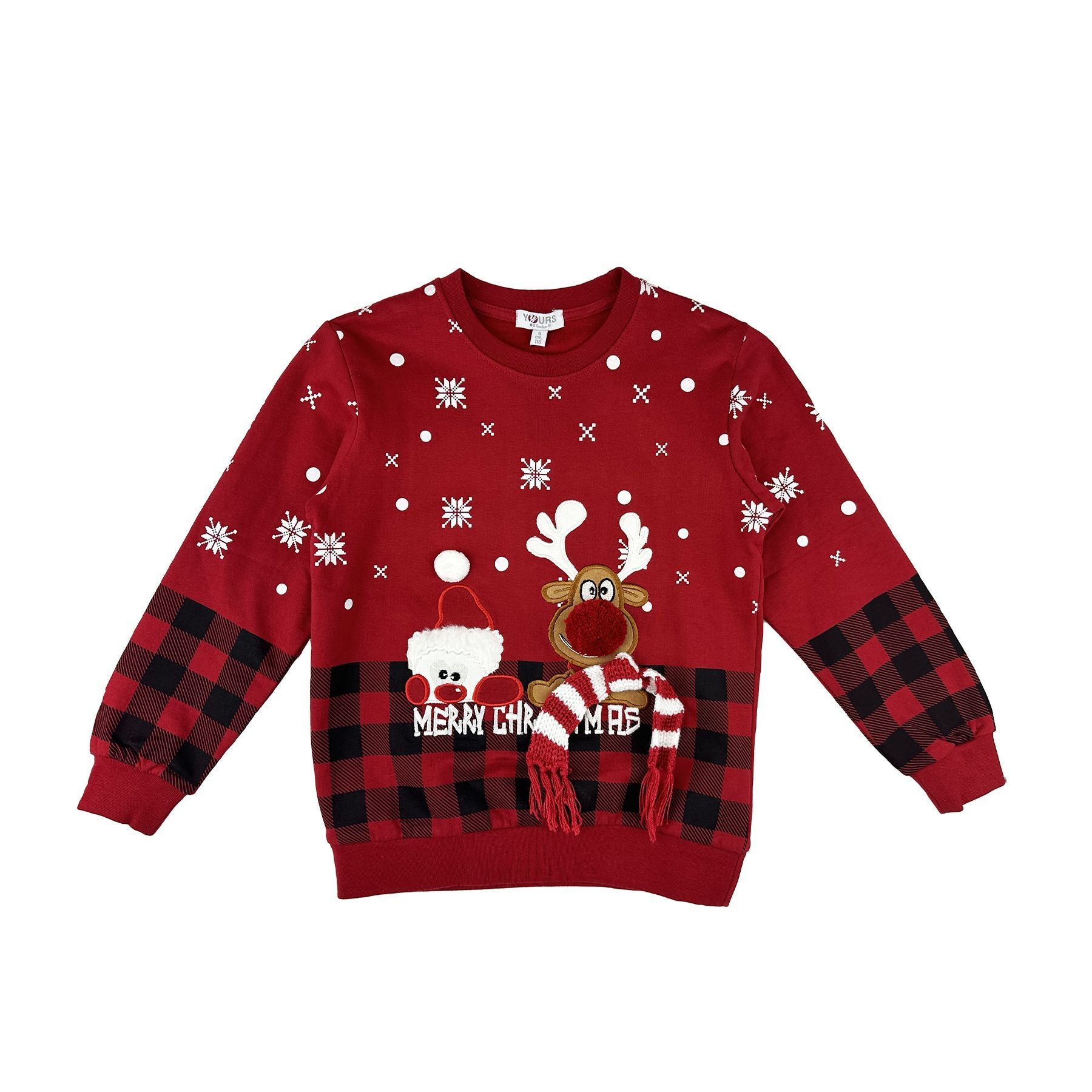 Love is me Red Christmas Theme Crewneck Sweatshirt