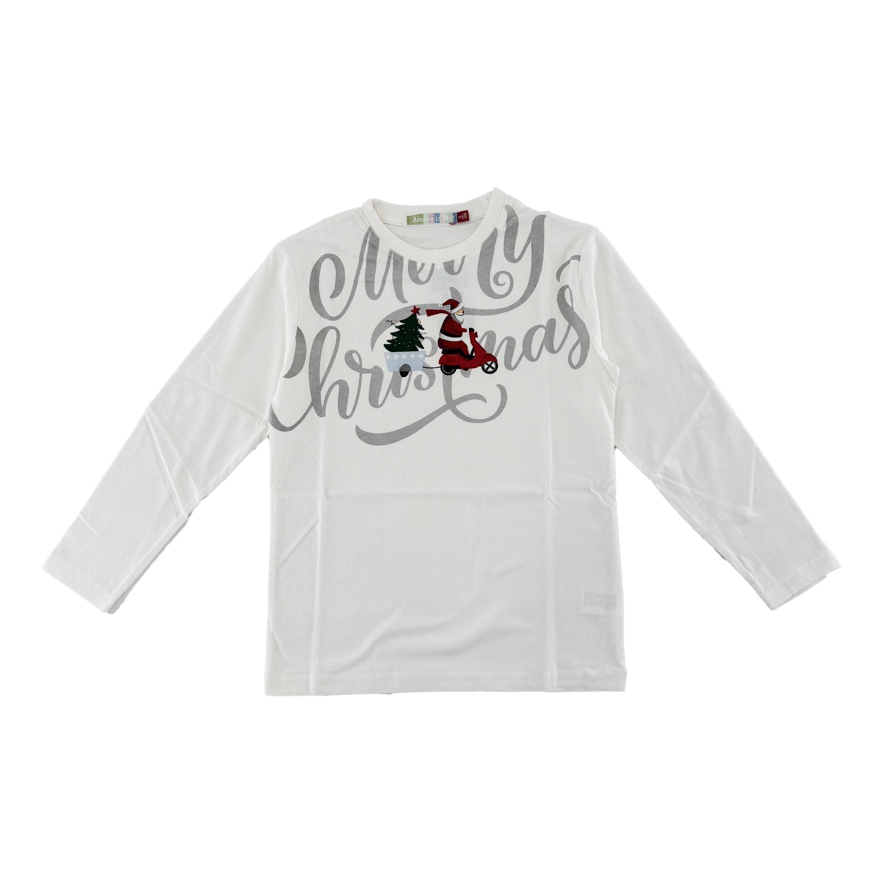 Love is me White Christmas Theme Crew Neck T-shirt