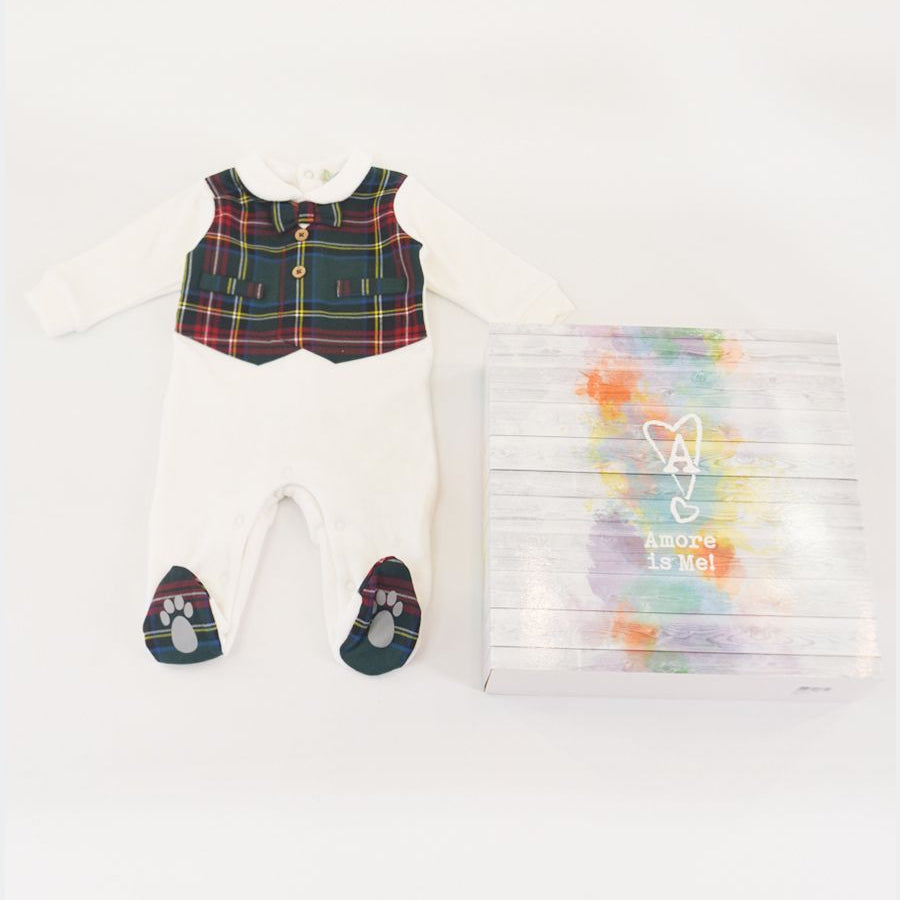 Amore is me Check Tartan Romper