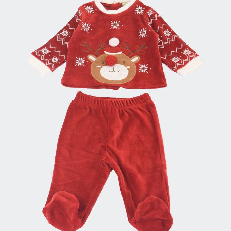 Love is me Christmas themed embroidered onesie