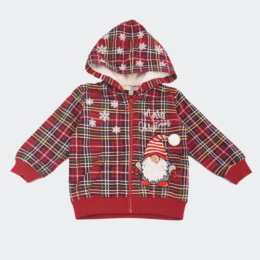 Amore is me Tartan Full Zip Sweatshirt