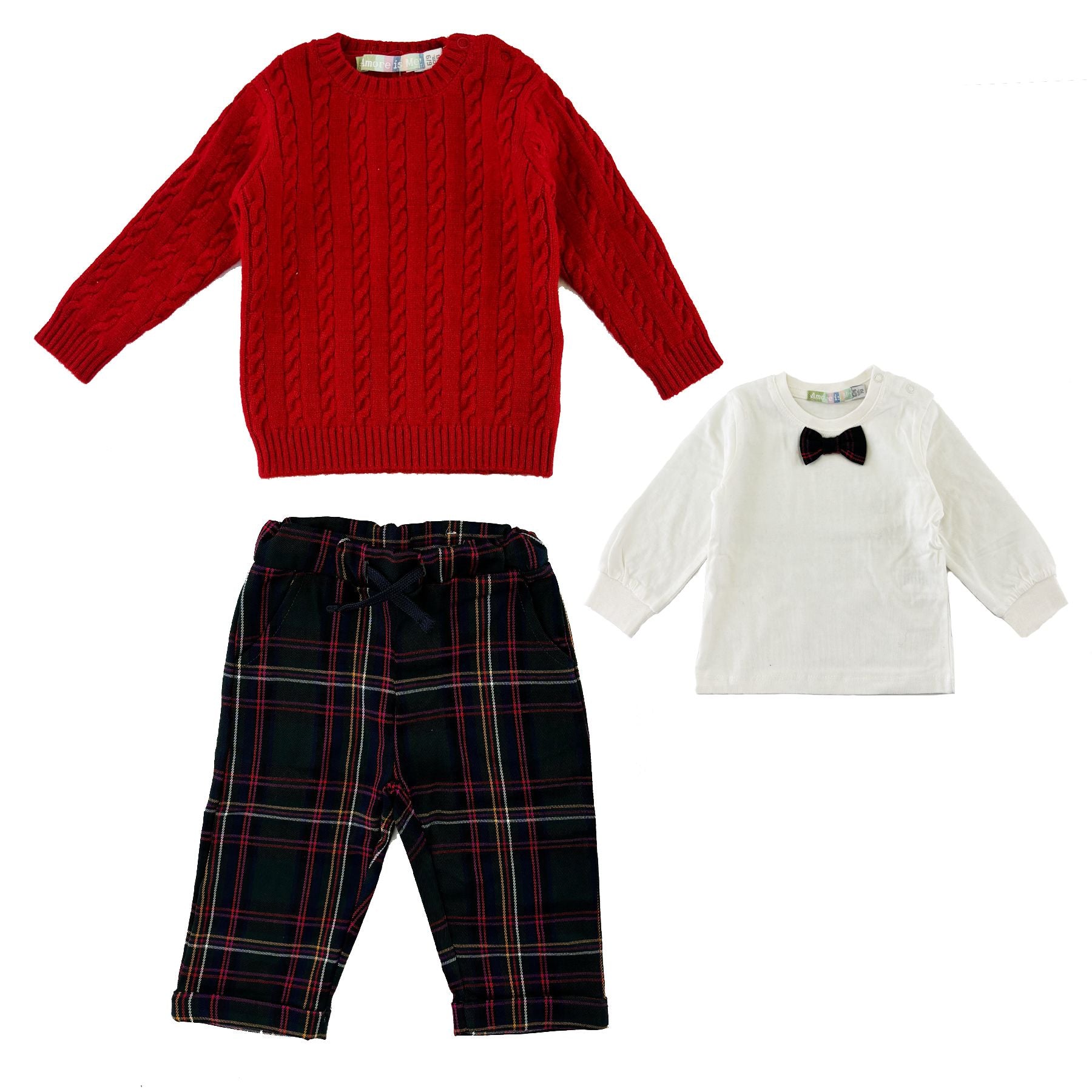 Love is me Sportswear Set Christmas Theme Sweater Pants T-shirt