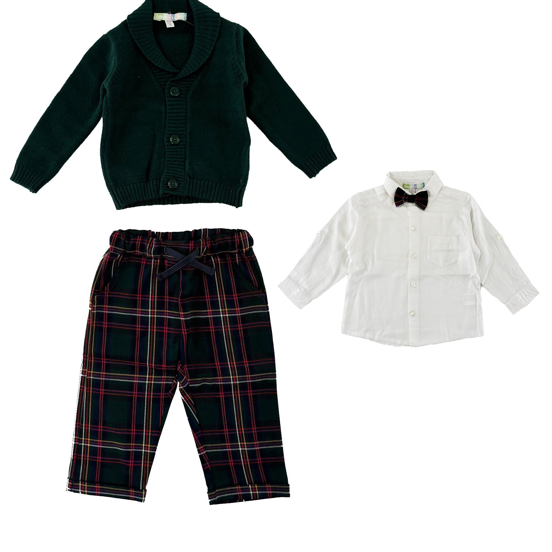 Love is me Sportswear Set Christmas Theme Cardigan Pants T-shirt