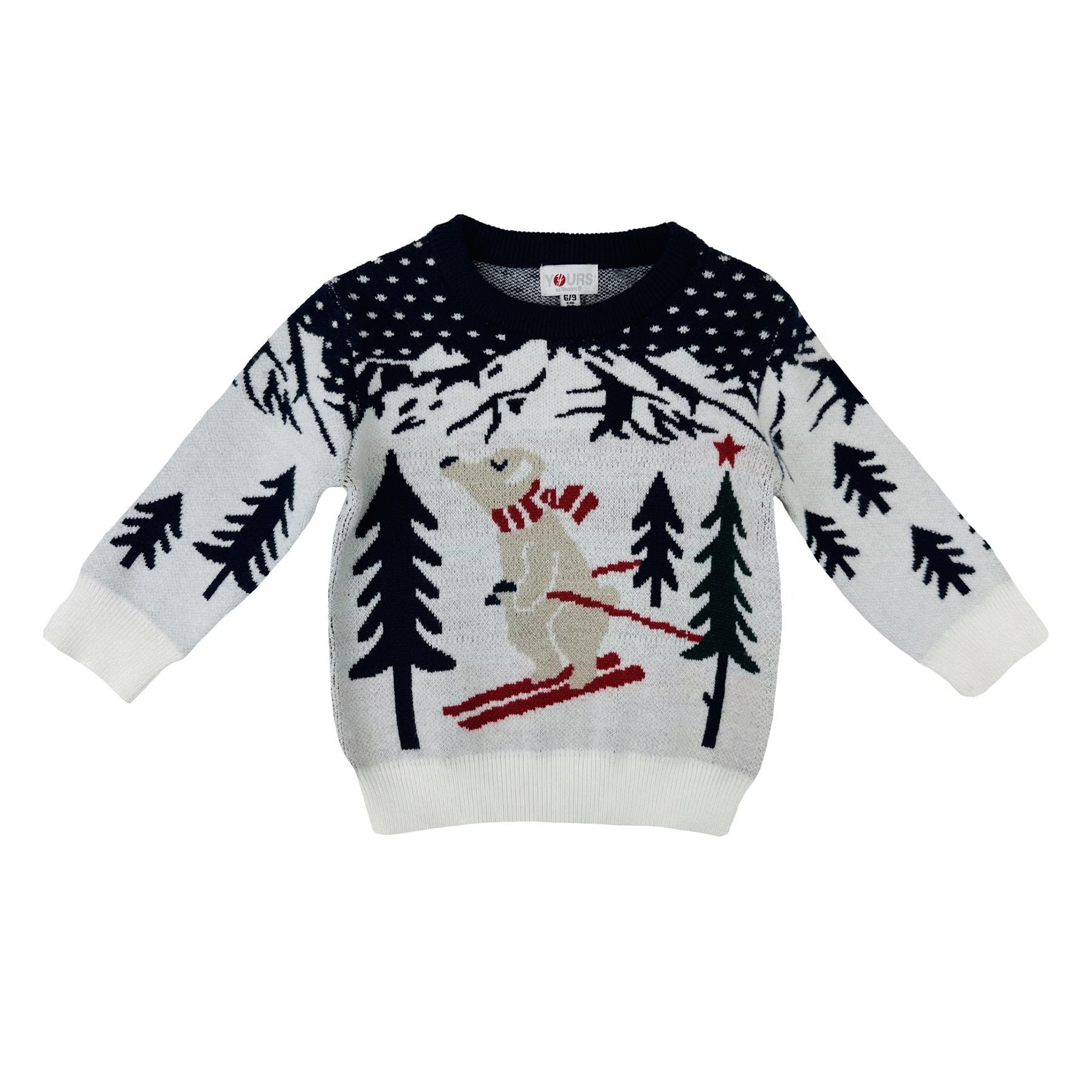 Love is me Blue Jacquard Christmas Theme T-shirt