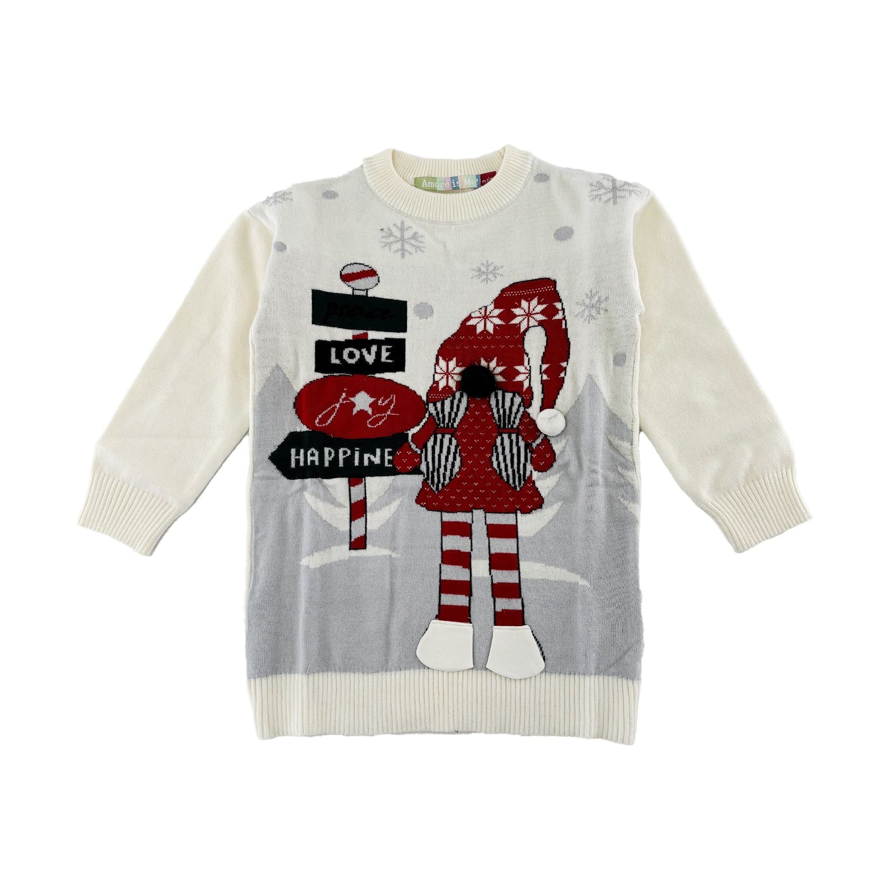 Love is me Red Jacquard Christmas Theme Dress