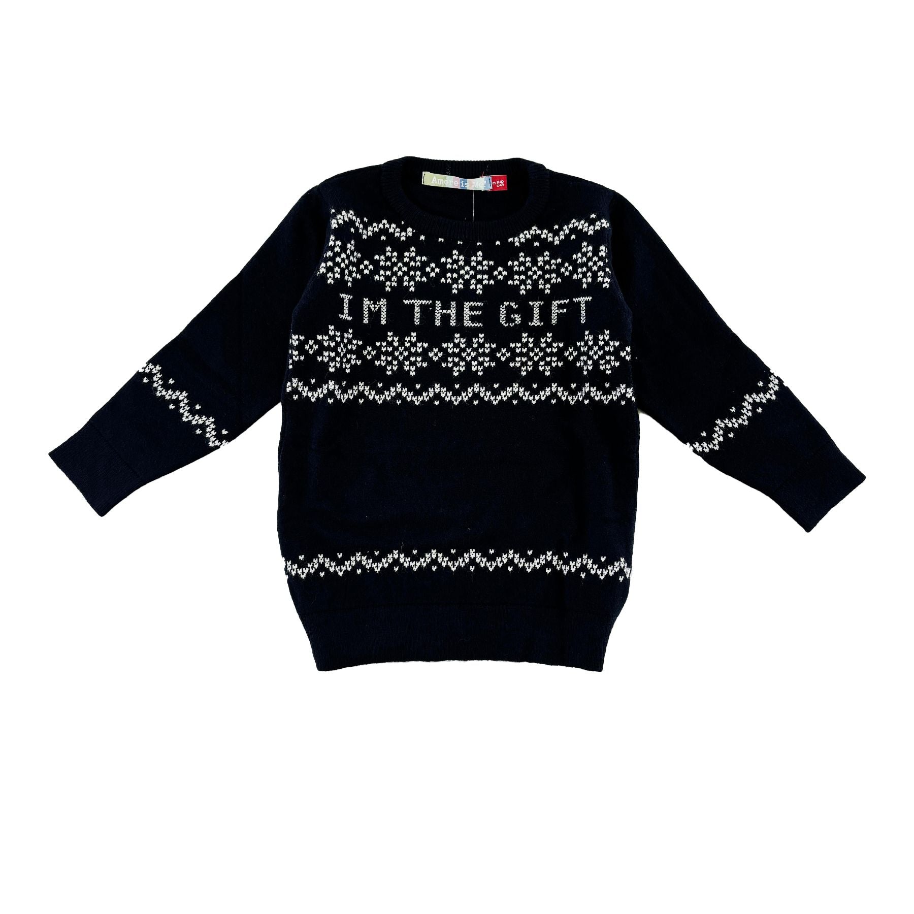 Love is me Blue Jacquard Christmas Theme T-shirt