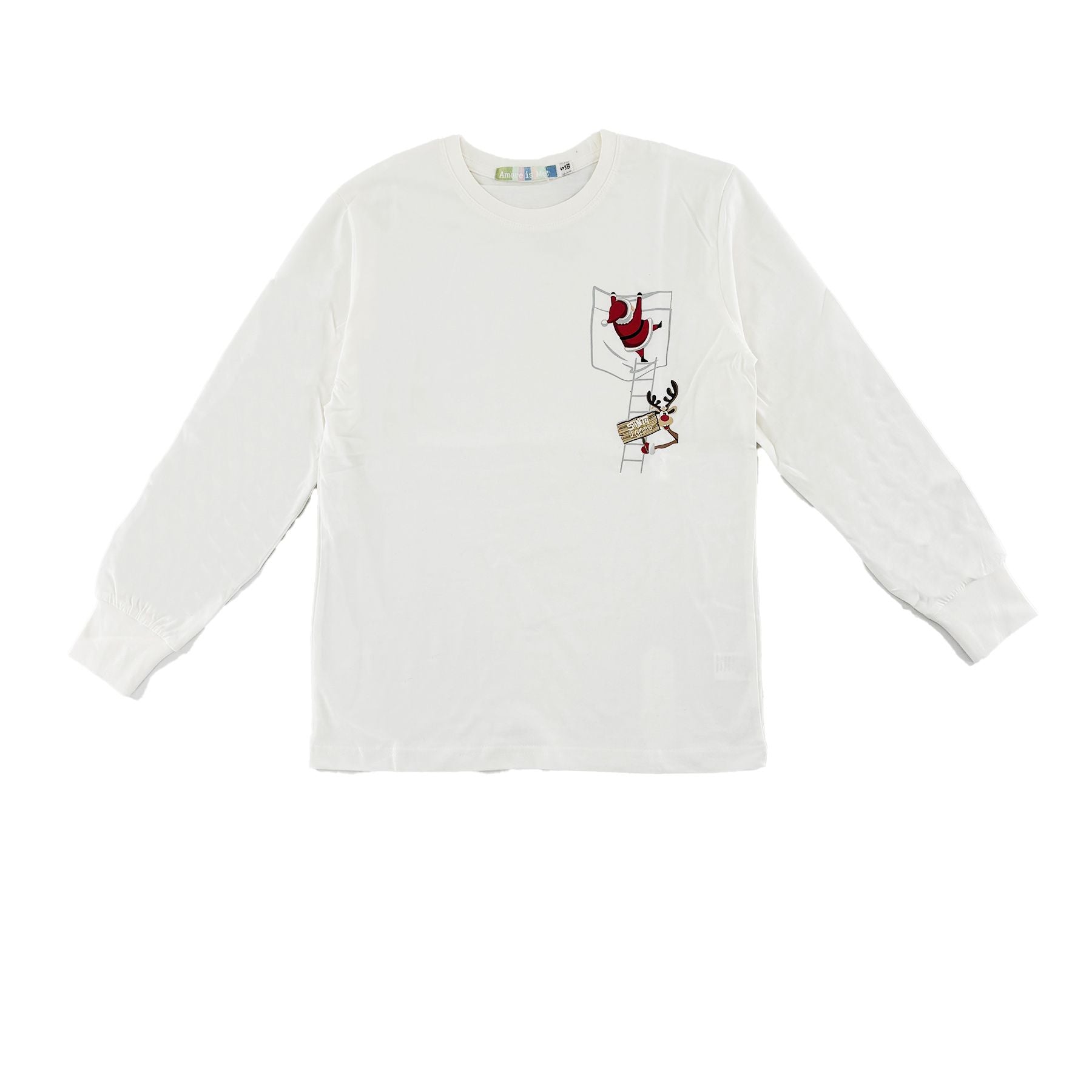 Love is me White Christmas Theme Crew Neck T-shirt