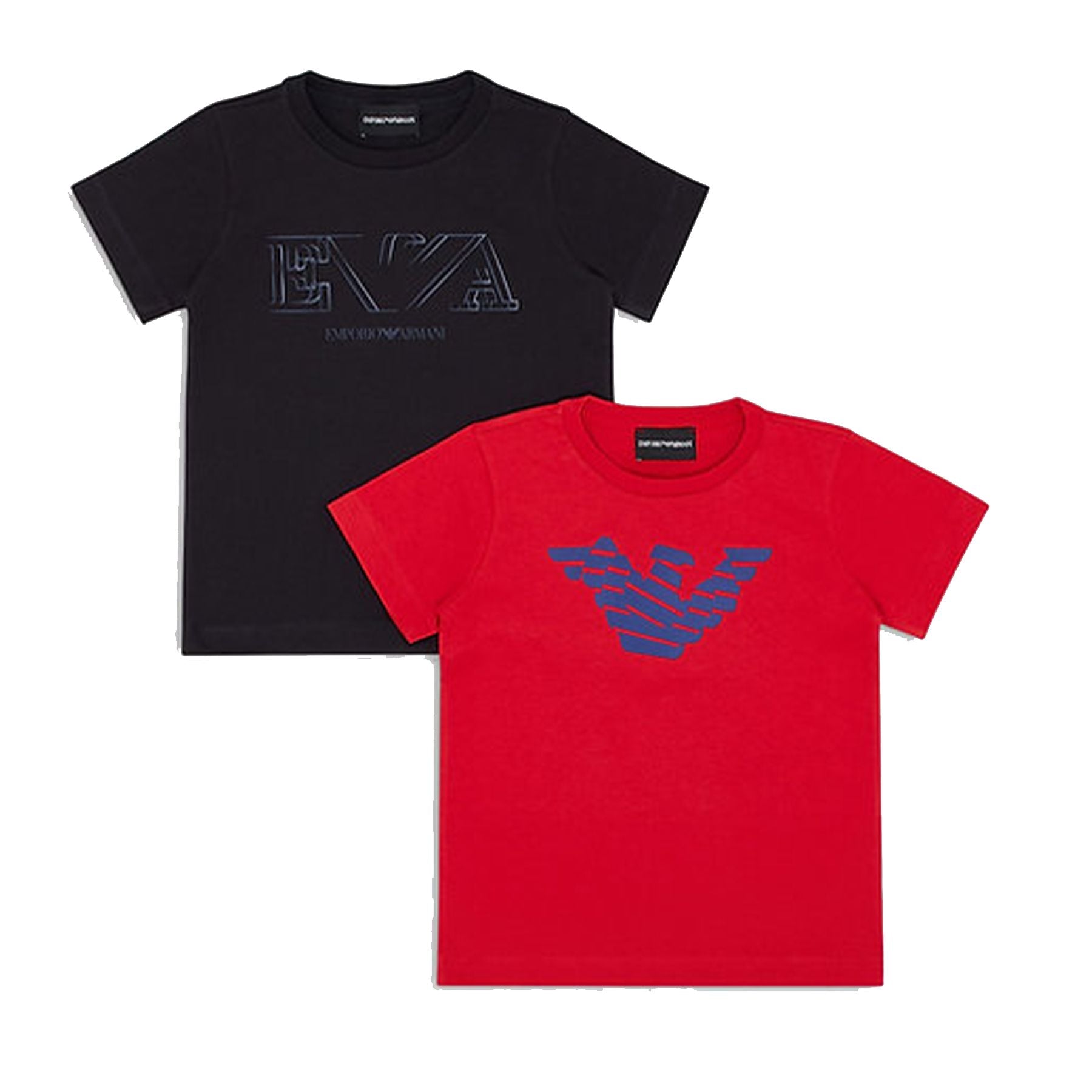 Armani Short Sleeve T-Shirt Set with Logo Print