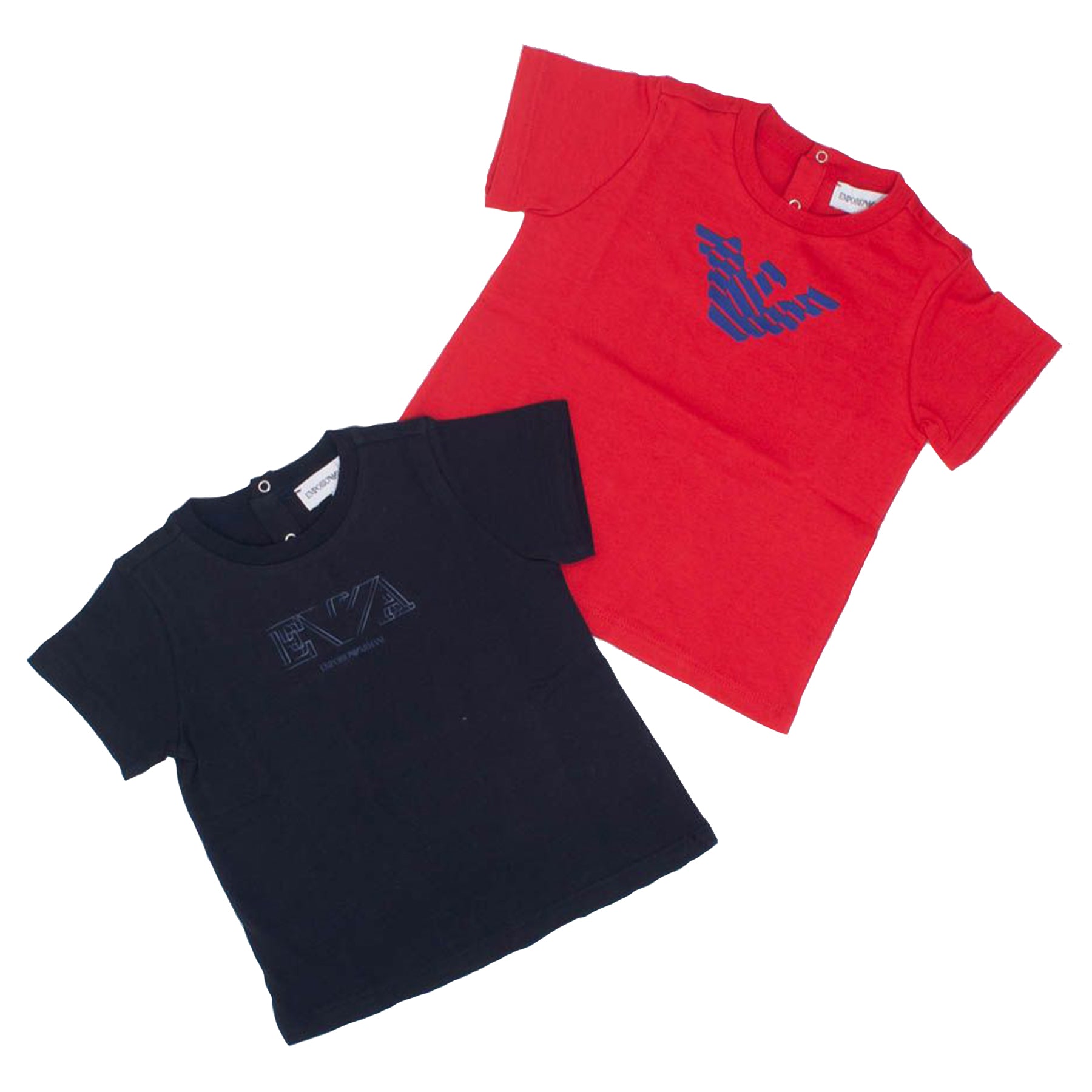 Armani Short Sleeve T-Shirt Set with Logo Prints