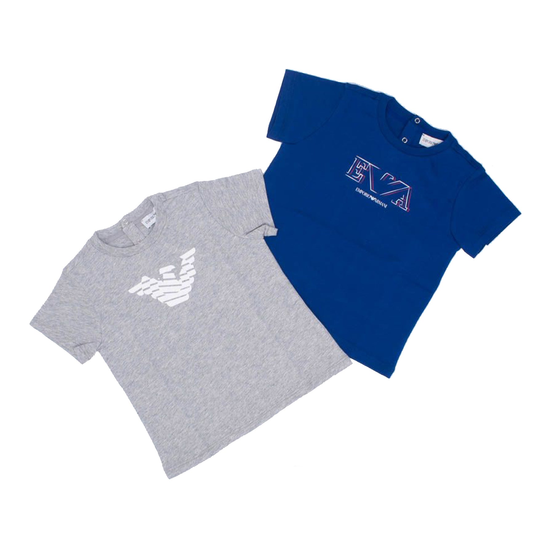 Armani Short Sleeve T-Shirt Set with Logo Prints