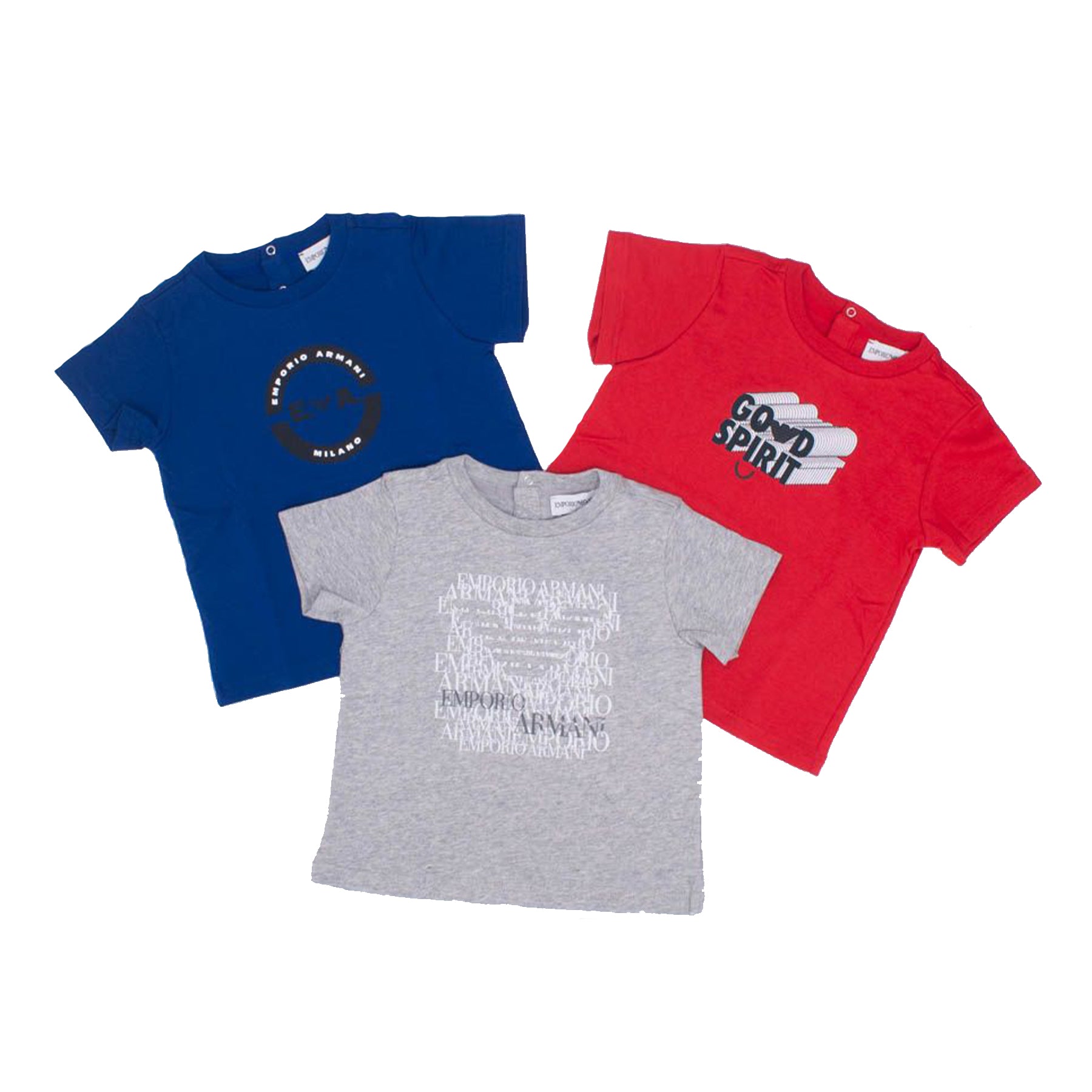 Short-sleeved T-shirt set with logo prints