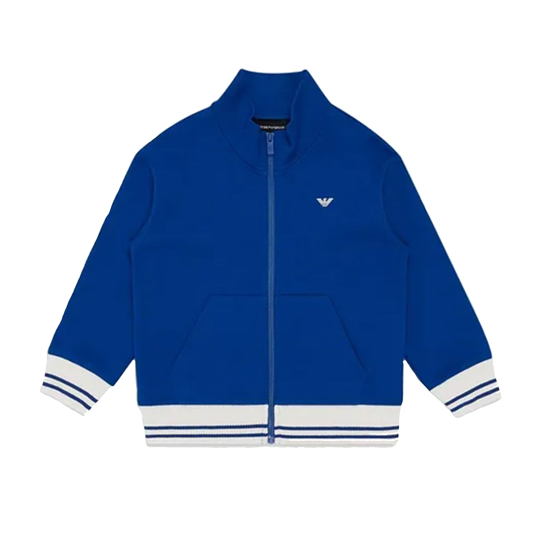 Armani Full Zip Sweatshirt with Logo Embroidery