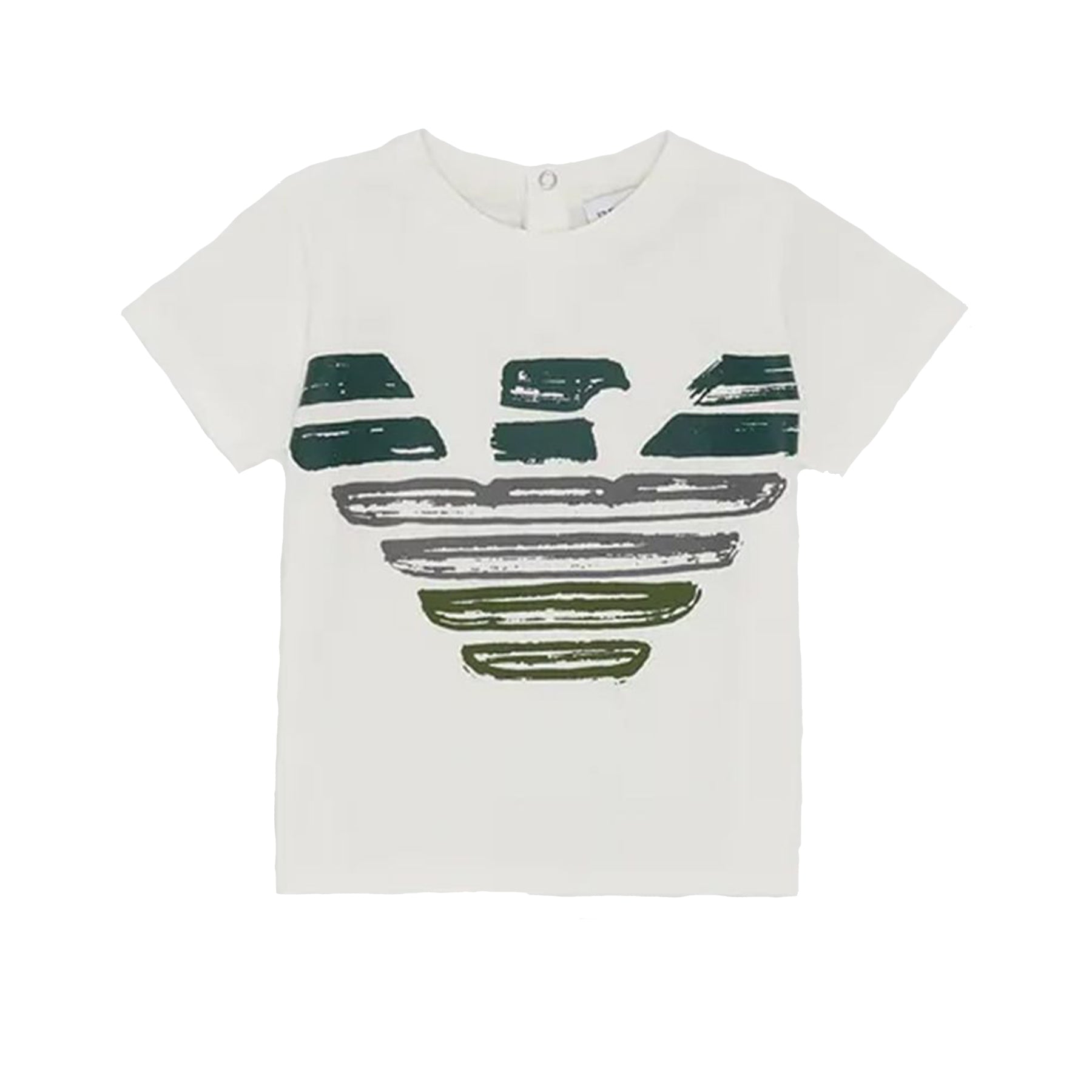 Armani Jersey T-shirt with Graffiti Eagle Logo