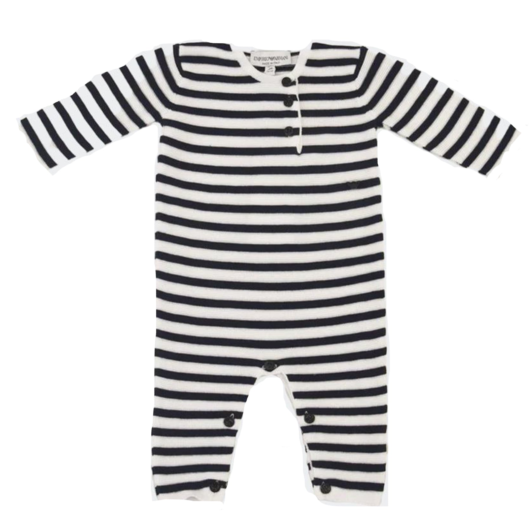 Armani Lightweight Knit Onesie with Pattern