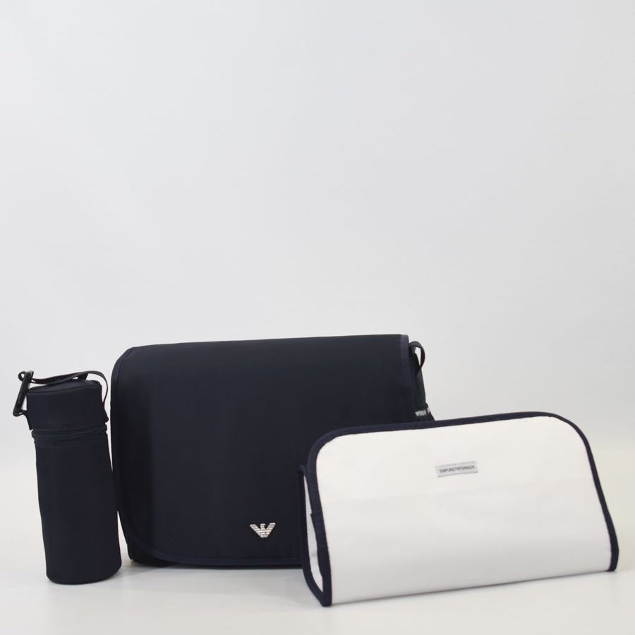 Blue bag with clean design in shapes and colors