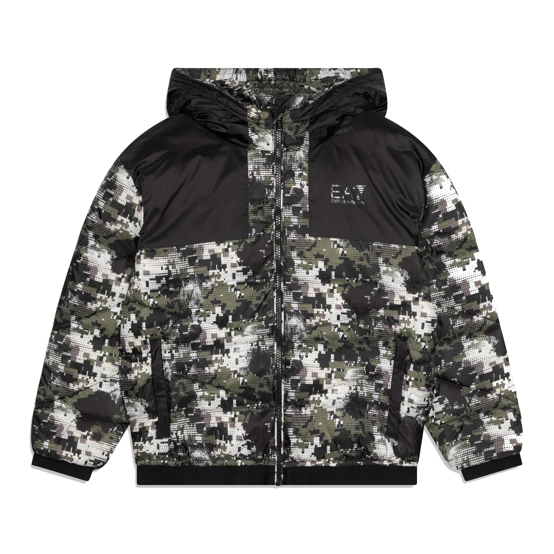 Armani Spotted Full-Zip Jacket with Hood