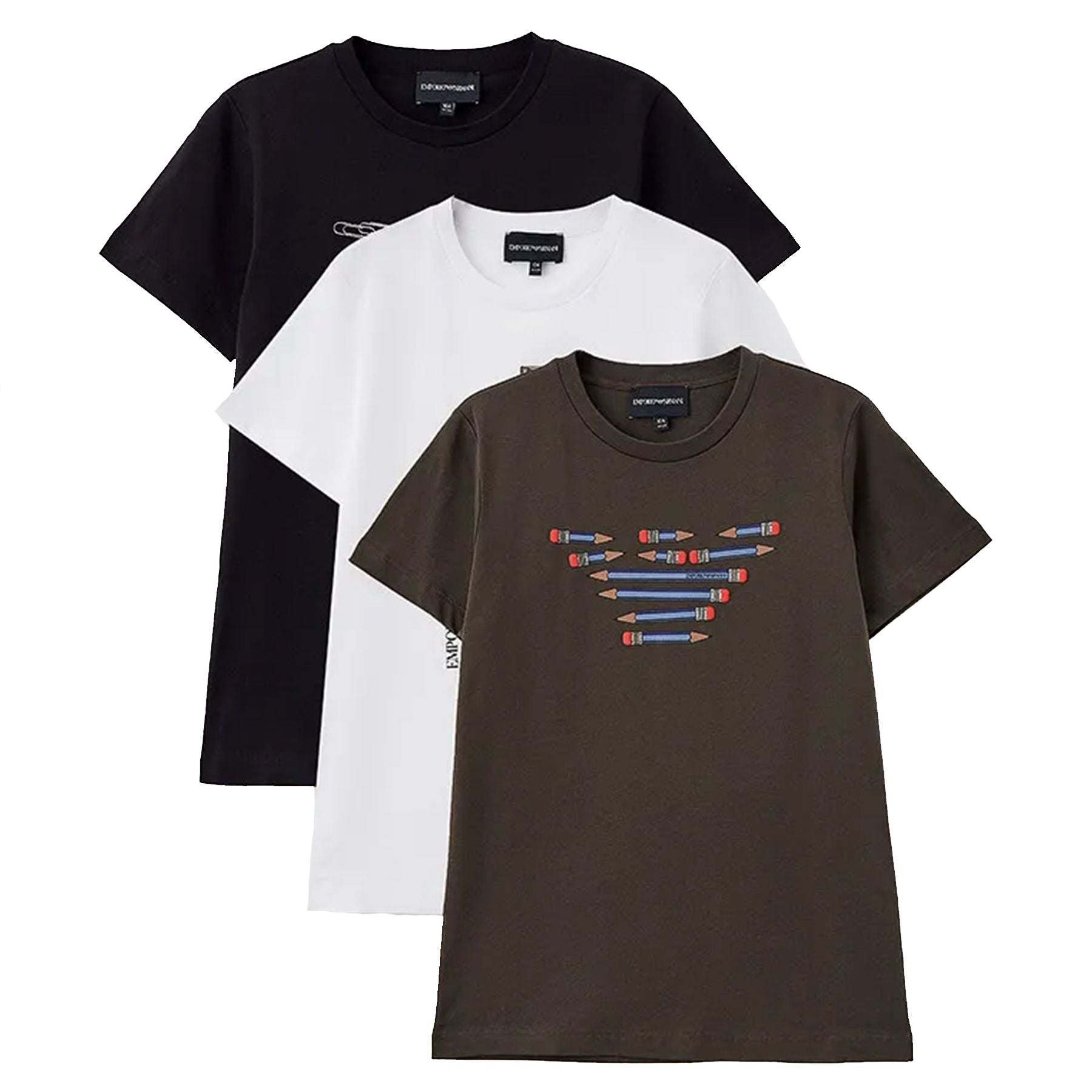 Armani T-shirt Set Short Sleeve Emporio Print