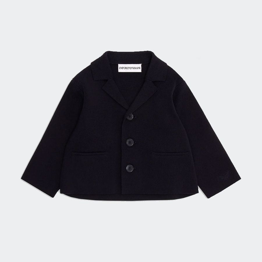 Armani Single-Breasted Jacket with Satin Trim