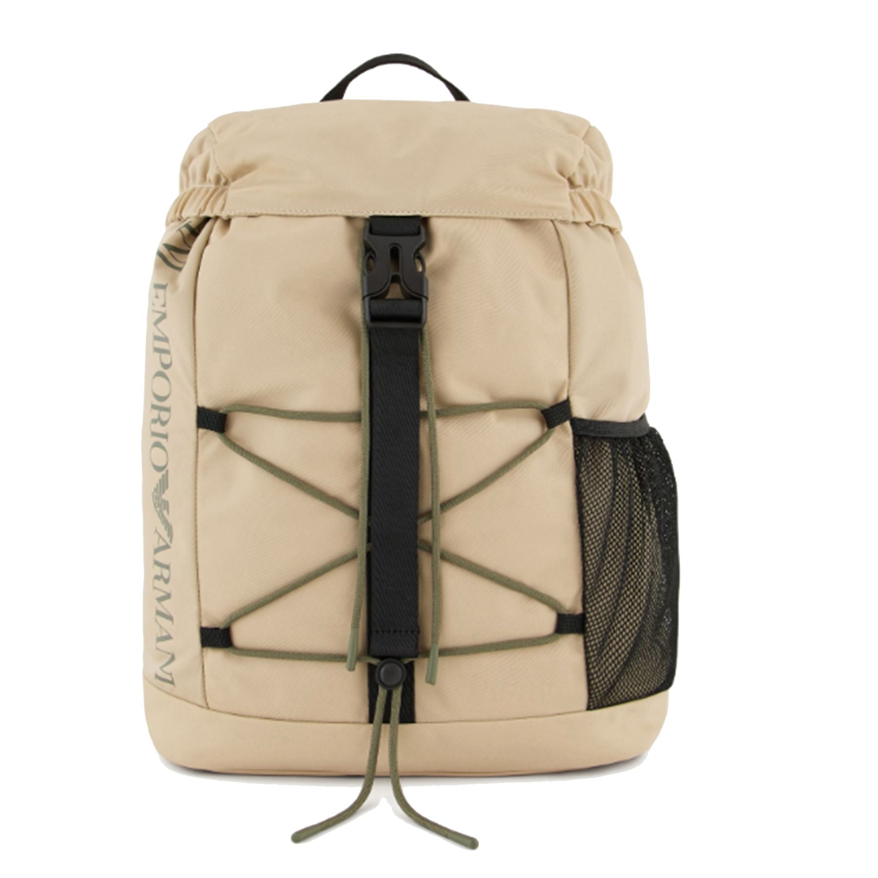 Armani Nylon Backpack with Strap and Crossed Rope Detail