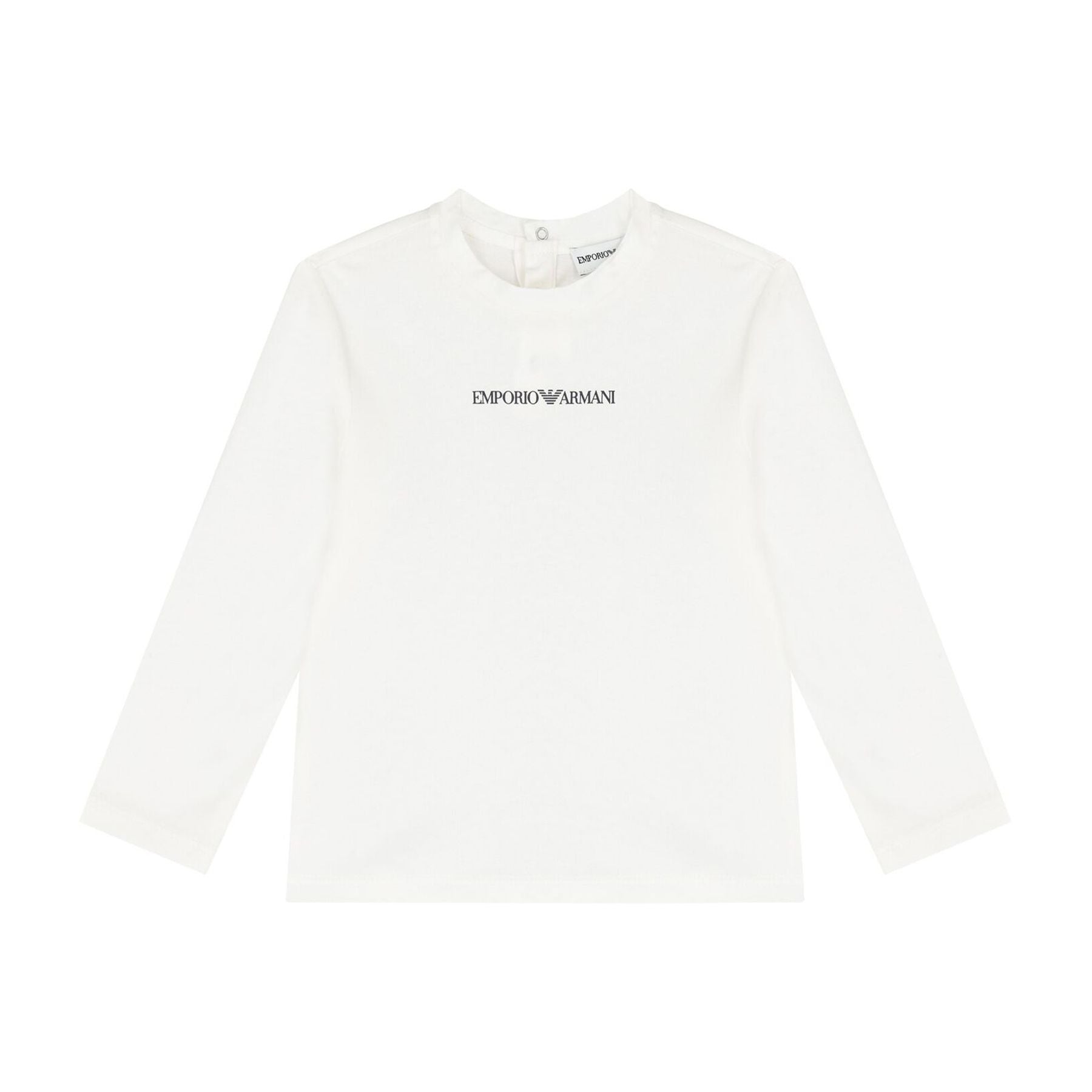 Armani Crew Neck T-shirt Solid Color White