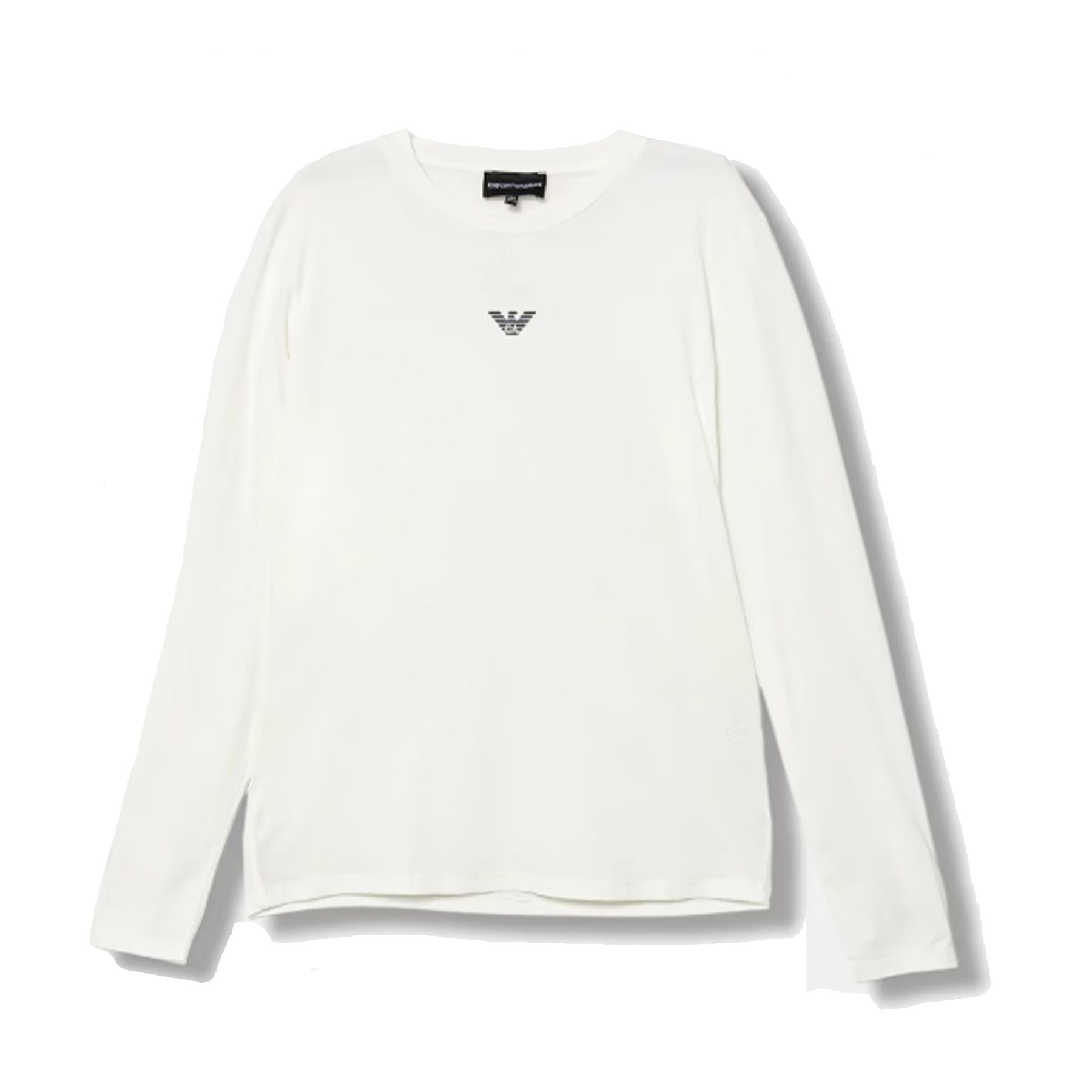 Solid color crew neck T-shirt in white and blue